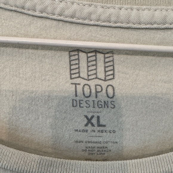 Topo Designs Cream Tee with Orange and Black Graphic - Picture 2 of 7